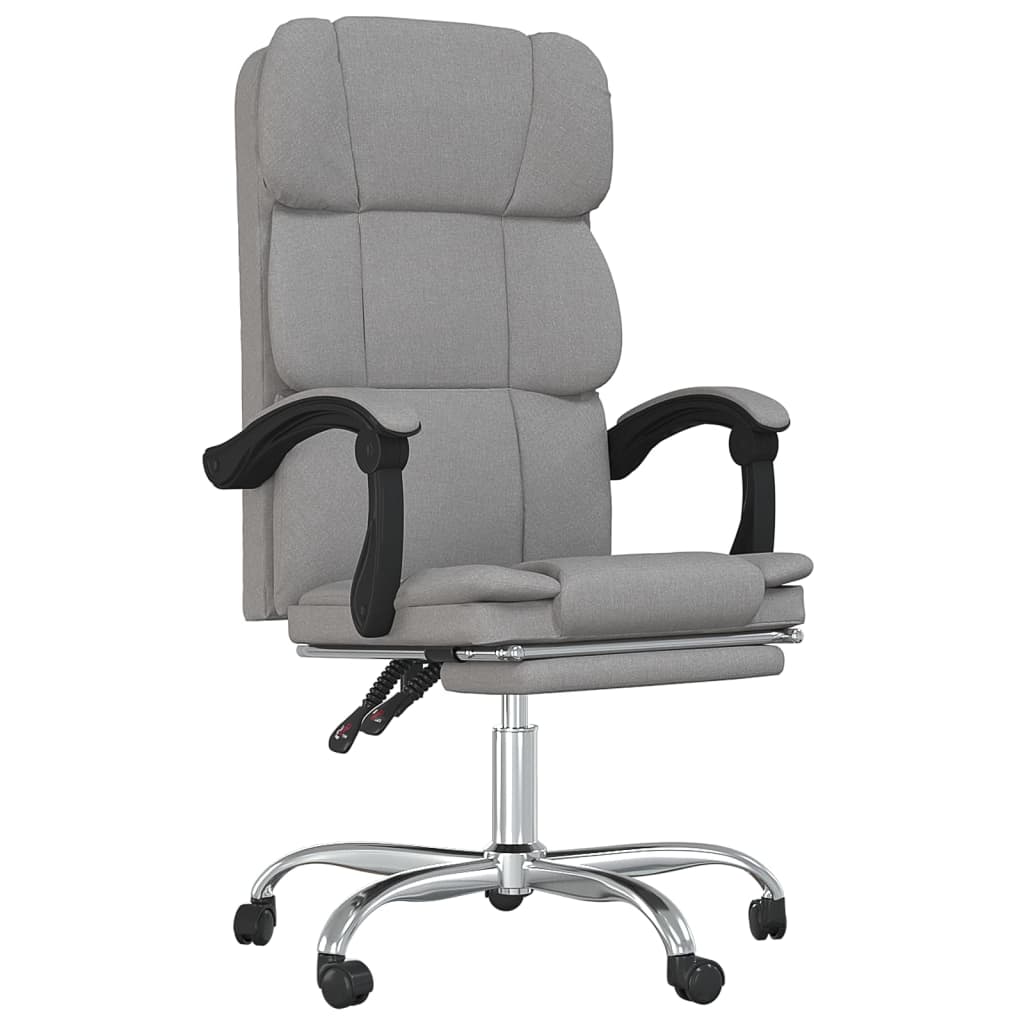 Kantoorstoel verstelbaar stof lichtgrijs is nu te koop bij PeponiXL, paradijselijk wonen!