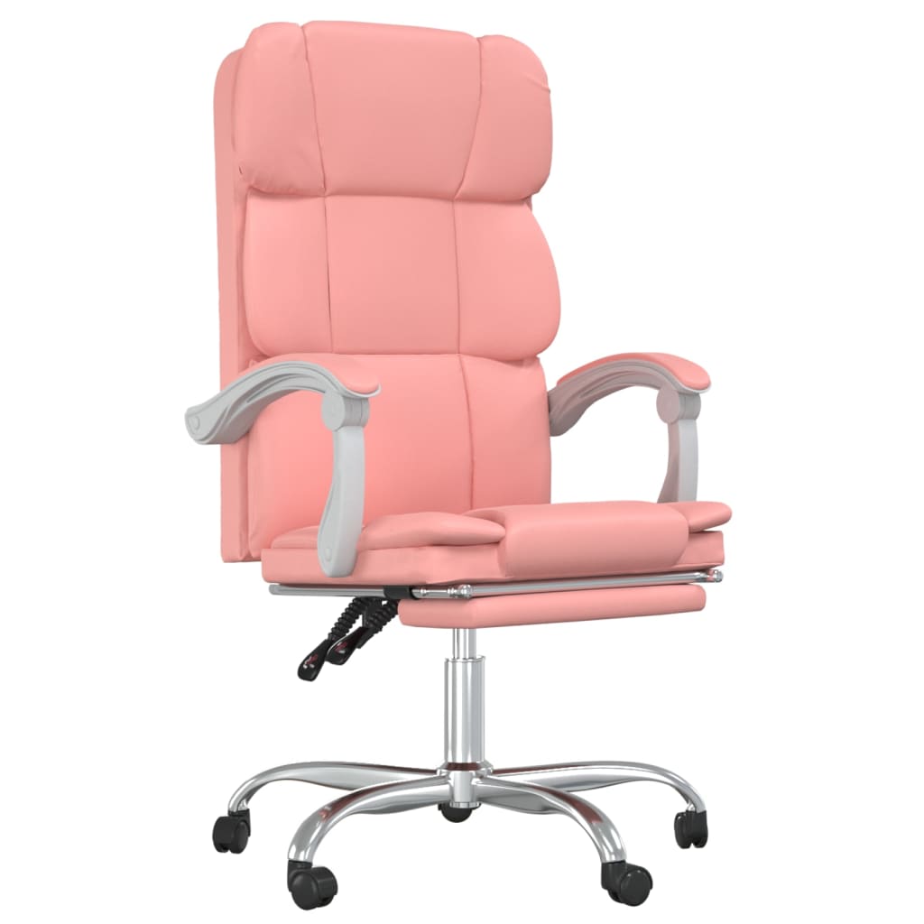 Kantoorstoel verstelbaar kunstleer roze is nu te koop bij PeponiXL, paradijselijk wonen!