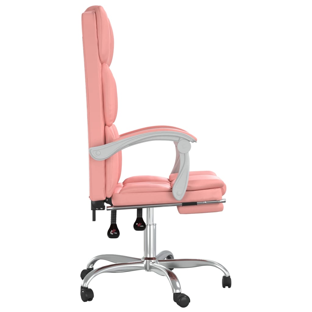 Kantoorstoel verstelbaar kunstleer roze is nu te koop bij PeponiXL, paradijselijk wonen!