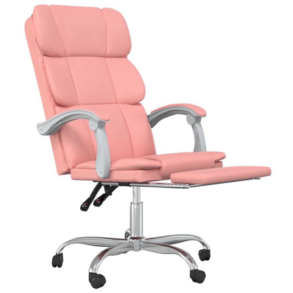 Kantoorstoel verstelbaar kunstleer roze is nu te koop bij PeponiXL, paradijselijk wonen!