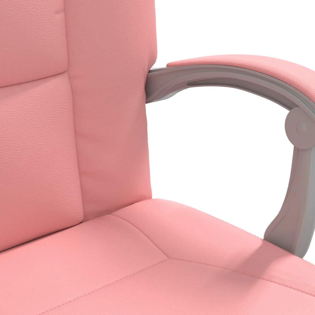 Kantoorstoel verstelbaar kunstleer roze is nu te koop bij PeponiXL, paradijselijk wonen!