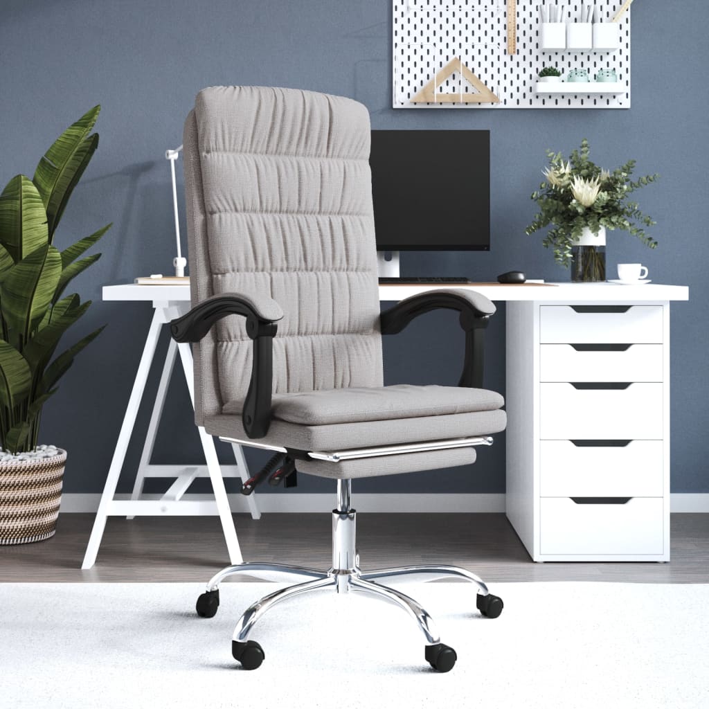 Kantoorstoel verstelbaar stof taupe is nu te koop bij PeponiXL, paradijselijk wonen!