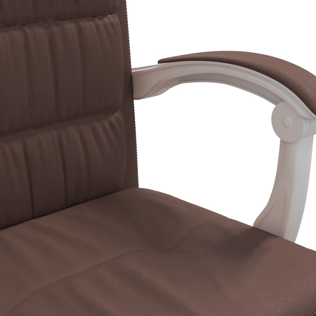 Kantoorstoel verstelbaar kunstleer bruin is nu te koop bij PeponiXL, paradijselijk wonen!