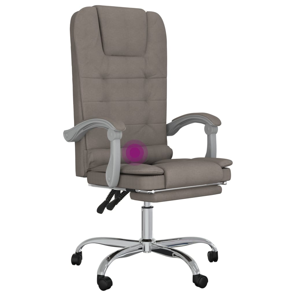 Kantoorstoel massage verstelbaar stof taupe is nu te koop bij PeponiXL, paradijselijk wonen!