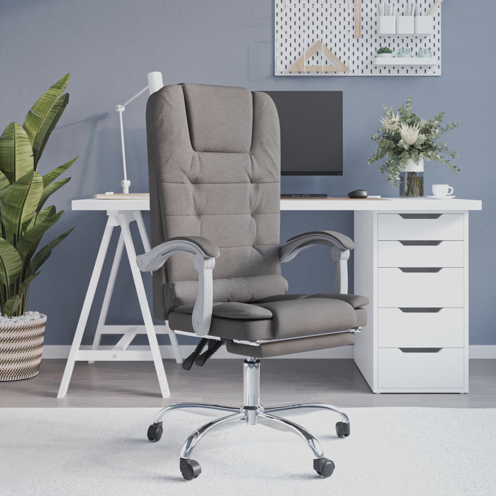 Kantoorstoel massage verstelbaar stof taupe is nu te koop bij PeponiXL, paradijselijk wonen!