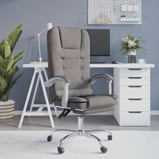 Kantoorstoel massage verstelbaar stof taupe is nu te koop bij PeponiXL, paradijselijk wonen!