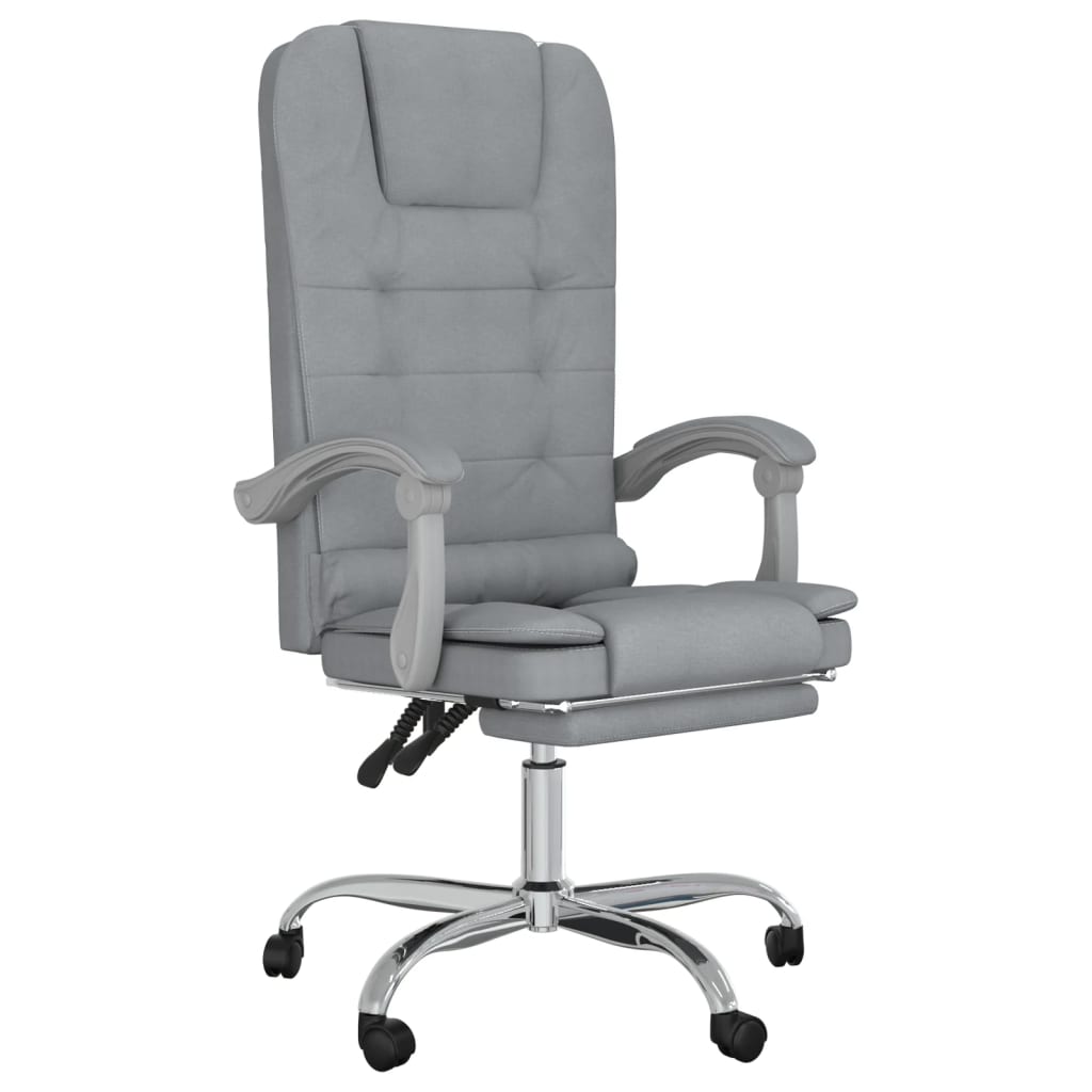 Kantoorstoel massage verstelbaar stof lichtgrijs is nu te koop bij PeponiXL, paradijselijk wonen!