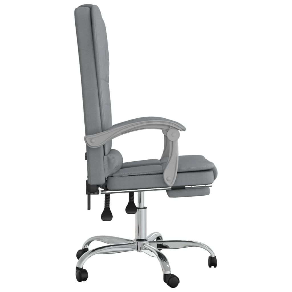 Kantoorstoel massage verstelbaar stof lichtgrijs is nu te koop bij PeponiXL, paradijselijk wonen!
