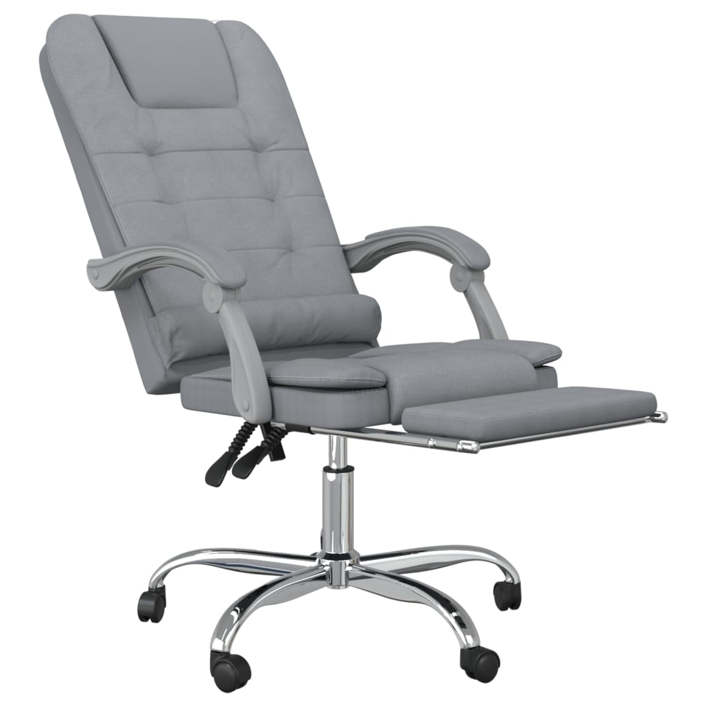 Kantoorstoel massage verstelbaar stof lichtgrijs is nu te koop bij PeponiXL, paradijselijk wonen!