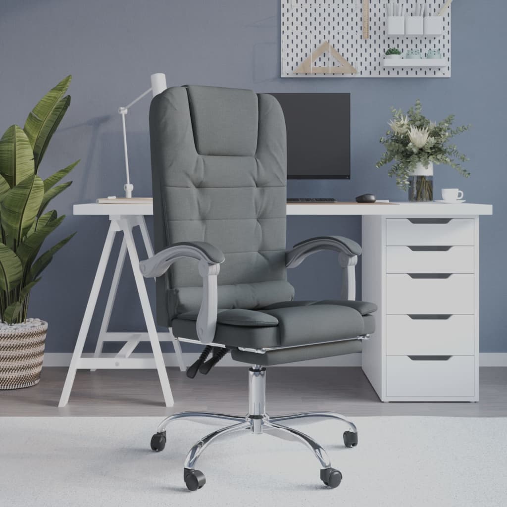 Kantoorstoel massage verstelbaar stof donkergrijs is nu te koop bij PeponiXL, paradijselijk wonen!