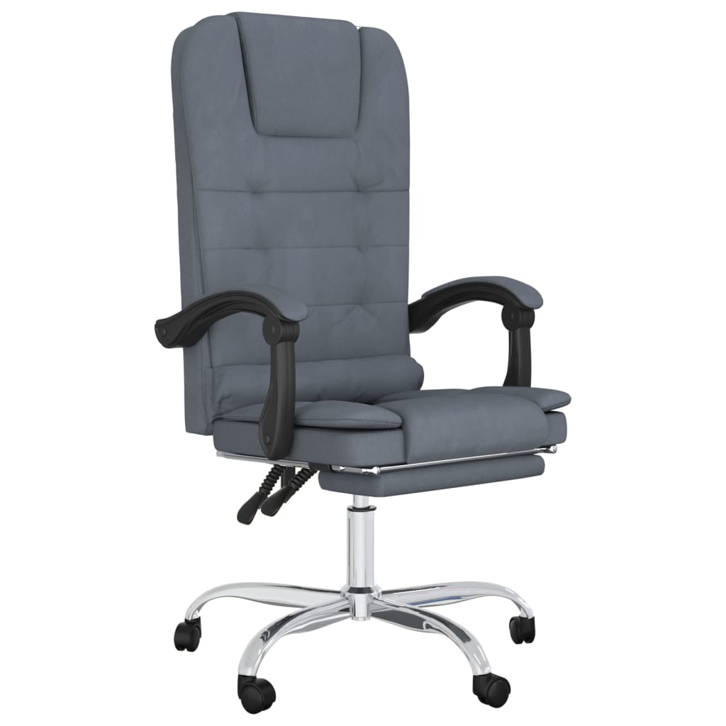 Kantoorstoel massage verstelbaar fluweel donkergrijs is nu te koop bij PeponiXL, paradijselijk wonen!