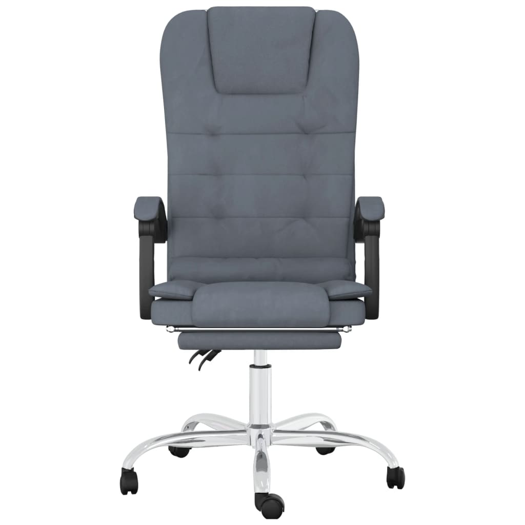 Kantoorstoel massage verstelbaar fluweel donkergrijs is nu te koop bij PeponiXL, paradijselijk wonen!