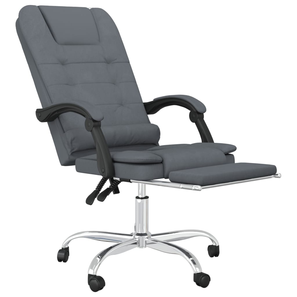 Kantoorstoel massage verstelbaar fluweel donkergrijs is nu te koop bij PeponiXL, paradijselijk wonen!