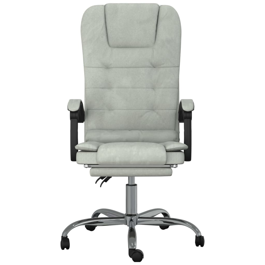 Kantoorstoel massage verstelbaar fluweel lichtgrijs is nu te koop bij PeponiXL, paradijselijk wonen!