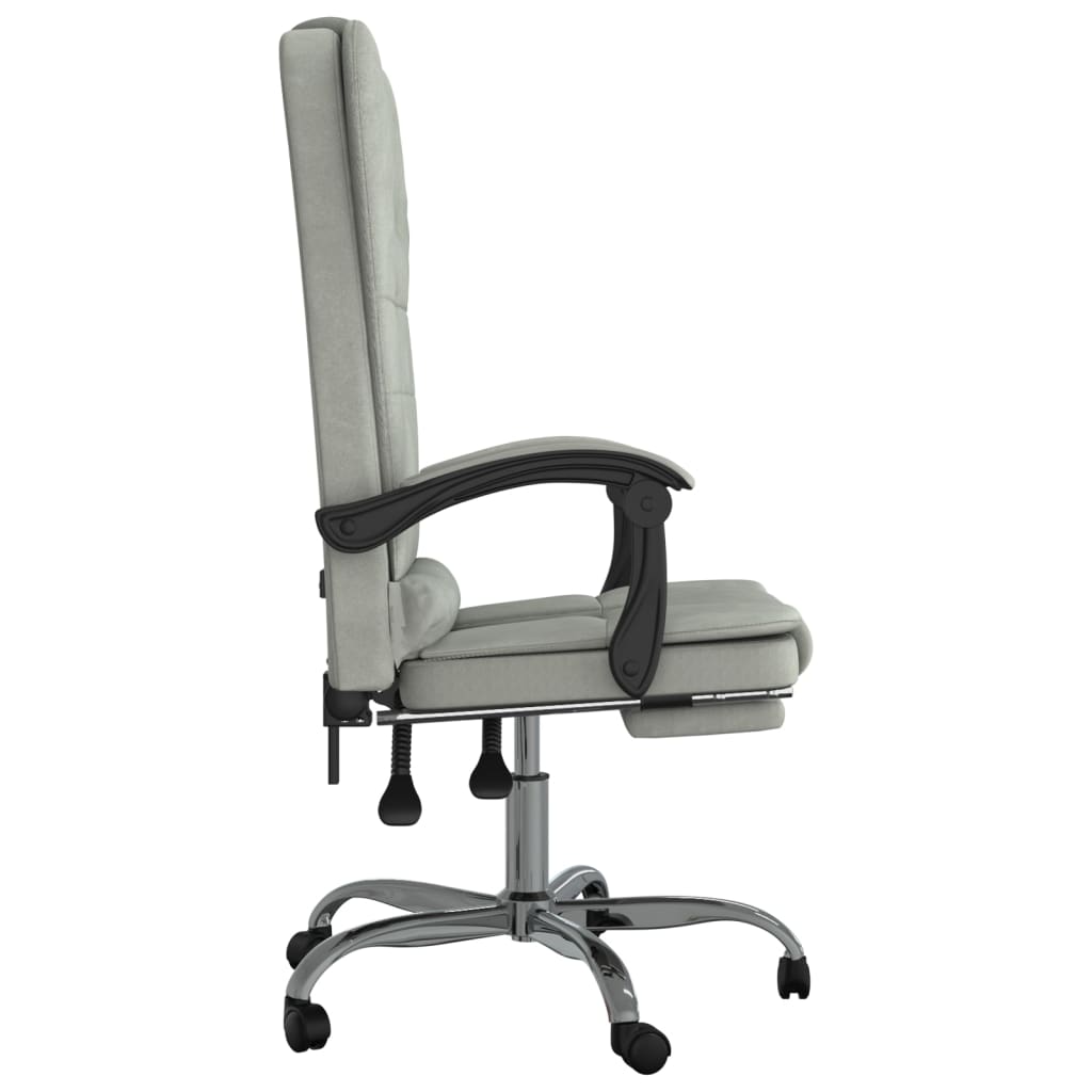 Kantoorstoel massage verstelbaar fluweel lichtgrijs is nu te koop bij PeponiXL, paradijselijk wonen!