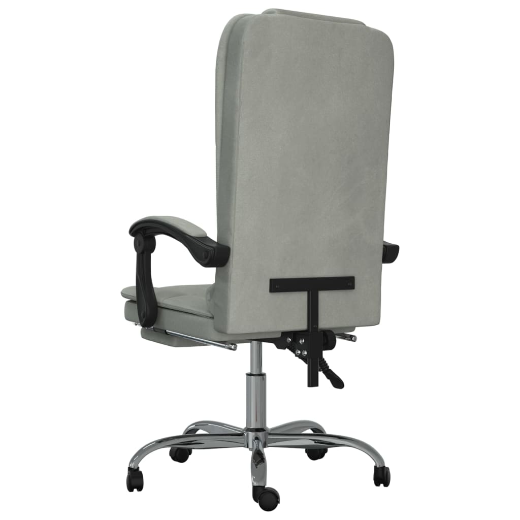 Kantoorstoel massage verstelbaar fluweel lichtgrijs is nu te koop bij PeponiXL, paradijselijk wonen!