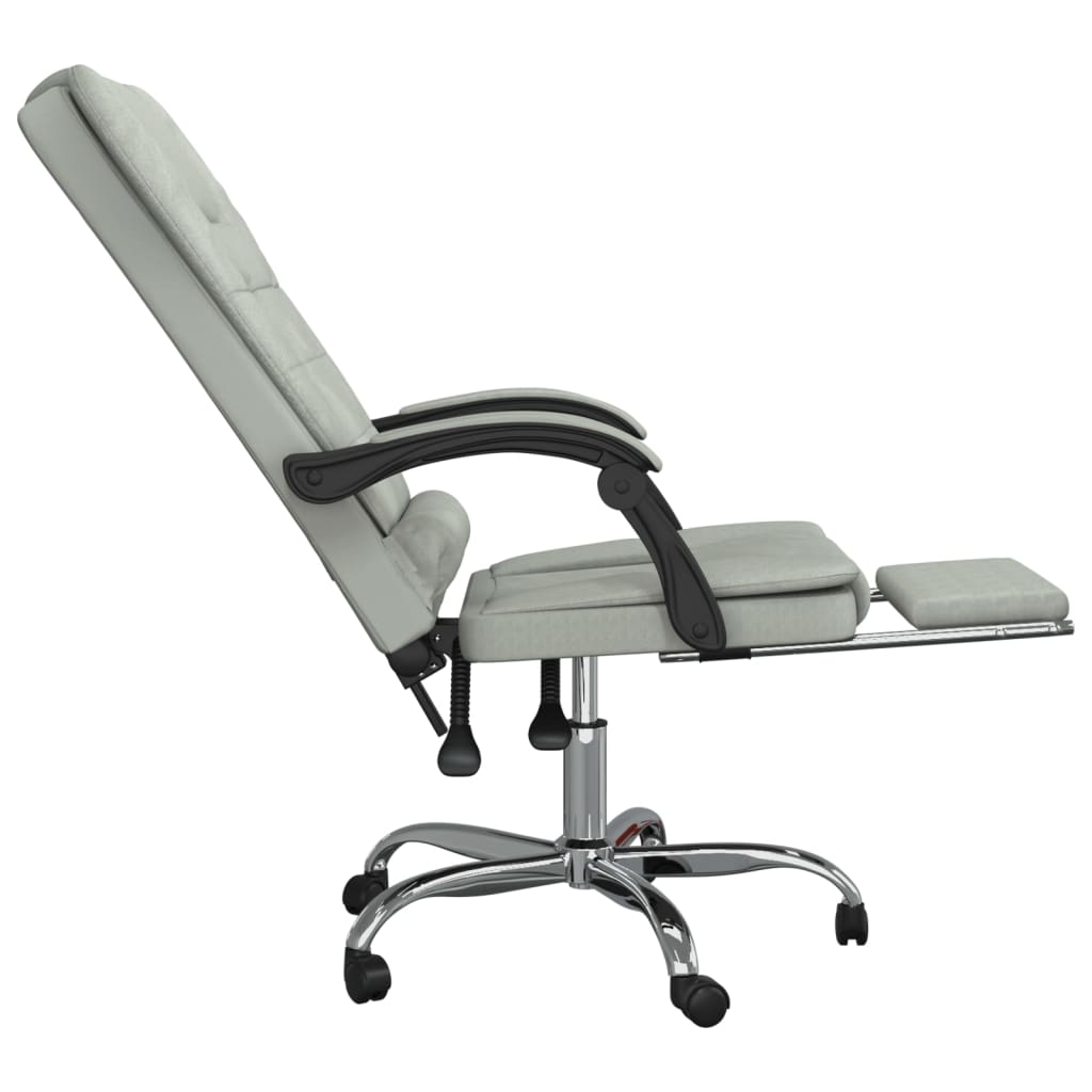 Kantoorstoel massage verstelbaar fluweel lichtgrijs is nu te koop bij PeponiXL, paradijselijk wonen!