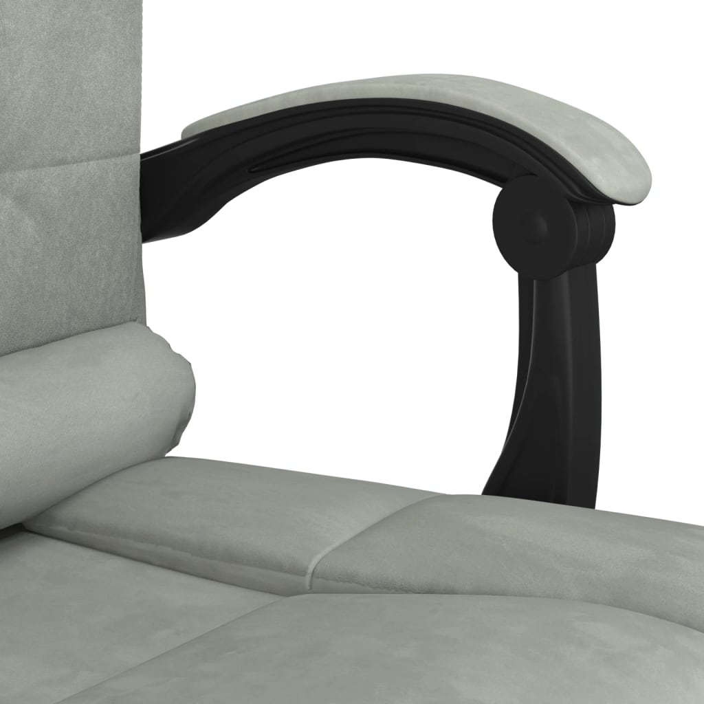 Kantoorstoel massage verstelbaar fluweel lichtgrijs is nu te koop bij PeponiXL, paradijselijk wonen!