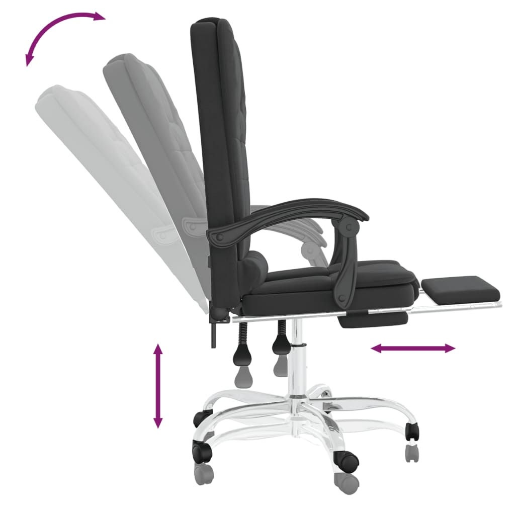 Kantoorstoel massage verstelbaar kunstleer zwart is nu te koop bij PeponiXL, paradijselijk wonen!
