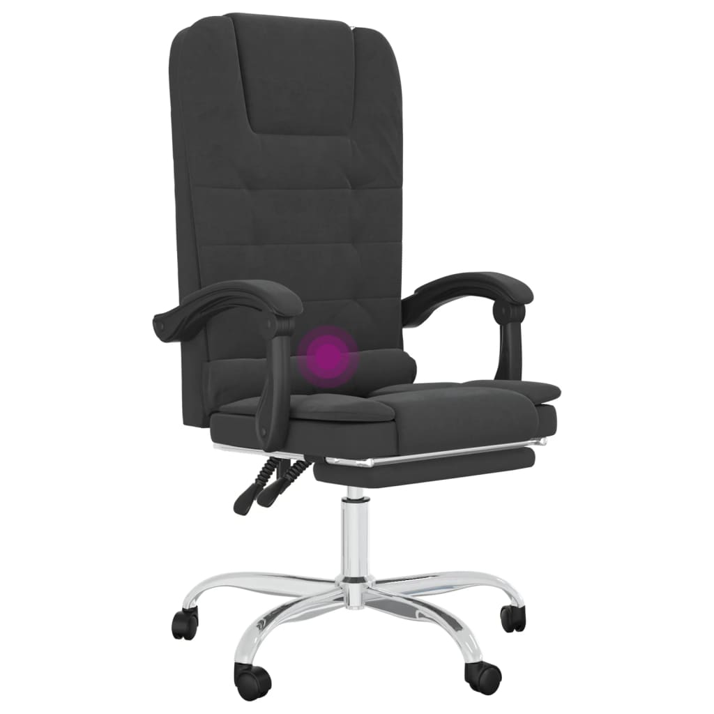 Kantoorstoel massage verstelbaar kunstleer zwart is nu te koop bij PeponiXL, paradijselijk wonen!