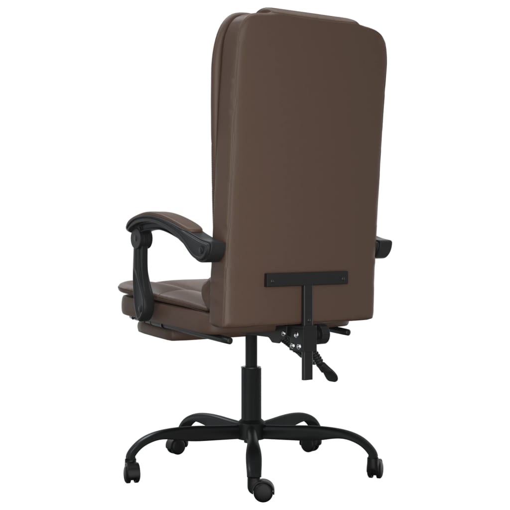 Kantoorstoel massage verstelbaar kunstleer bruin is nu te koop bij PeponiXL, paradijselijk wonen!