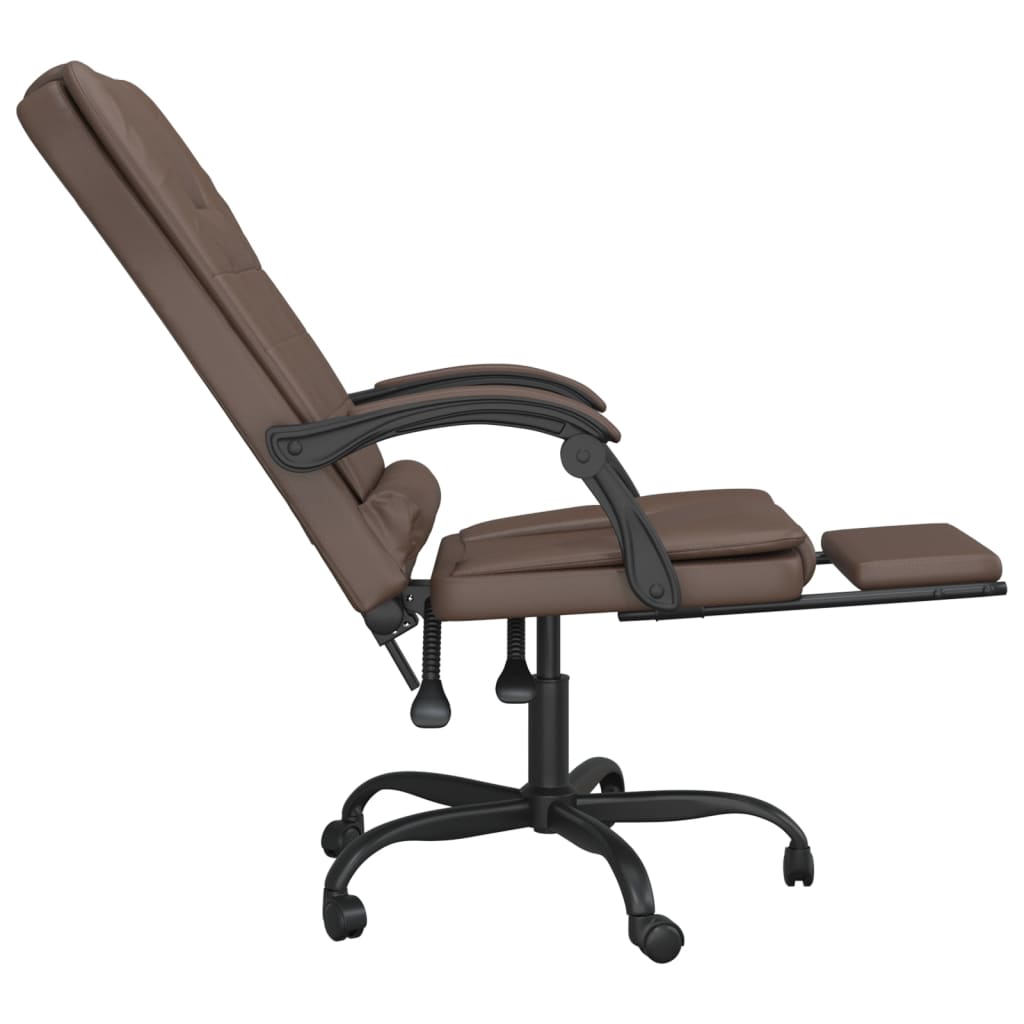 Kantoorstoel massage verstelbaar kunstleer bruin is nu te koop bij PeponiXL, paradijselijk wonen!