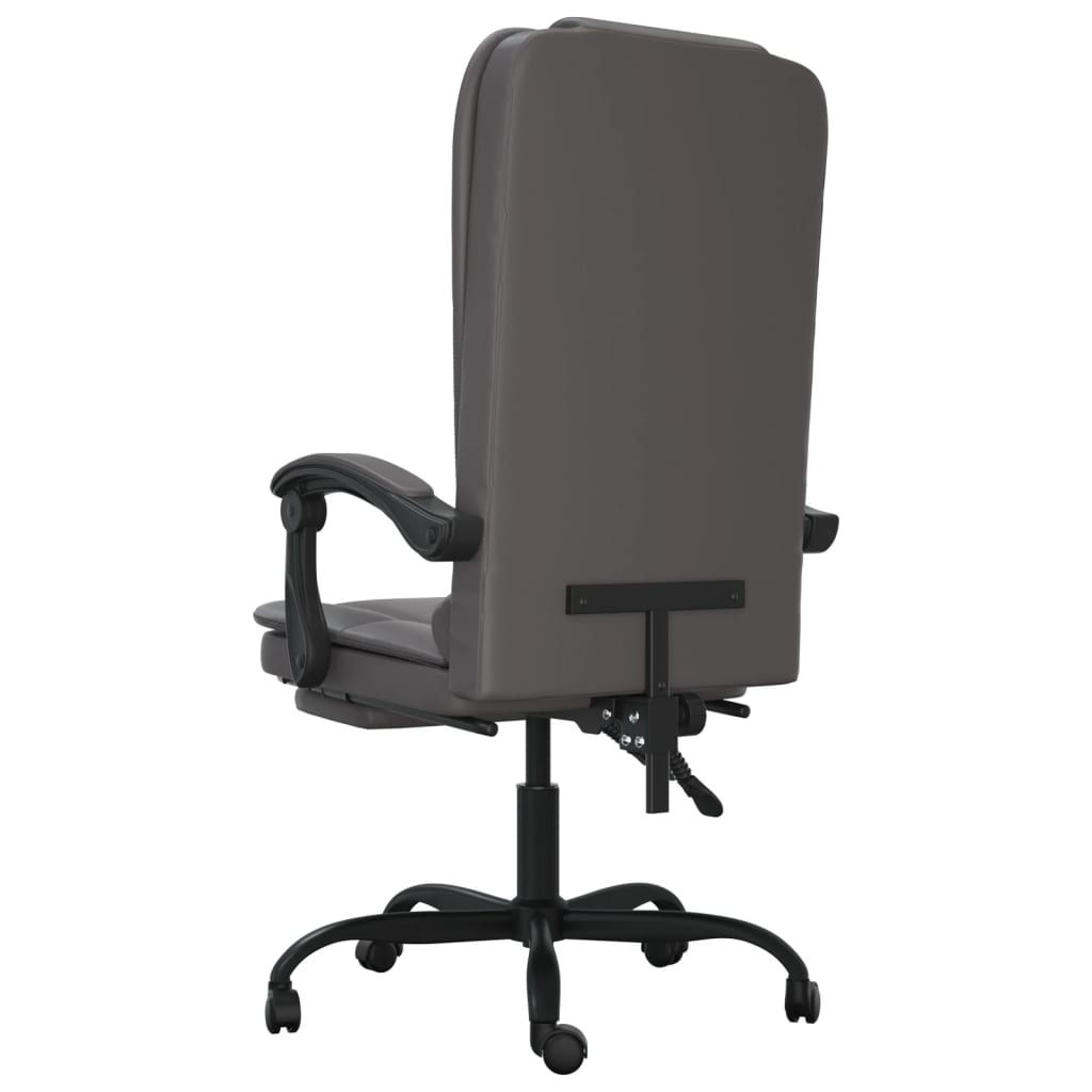 Kantoorstoel massage verstelbaar kunstleer grijs is nu te koop bij PeponiXL, paradijselijk wonen!