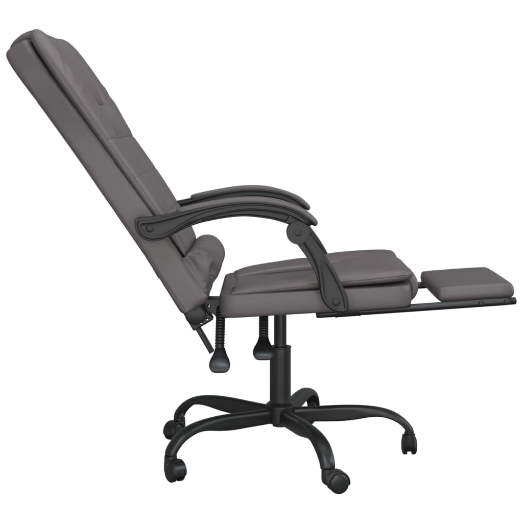 Kantoorstoel massage verstelbaar kunstleer grijs is nu te koop bij PeponiXL, paradijselijk wonen!