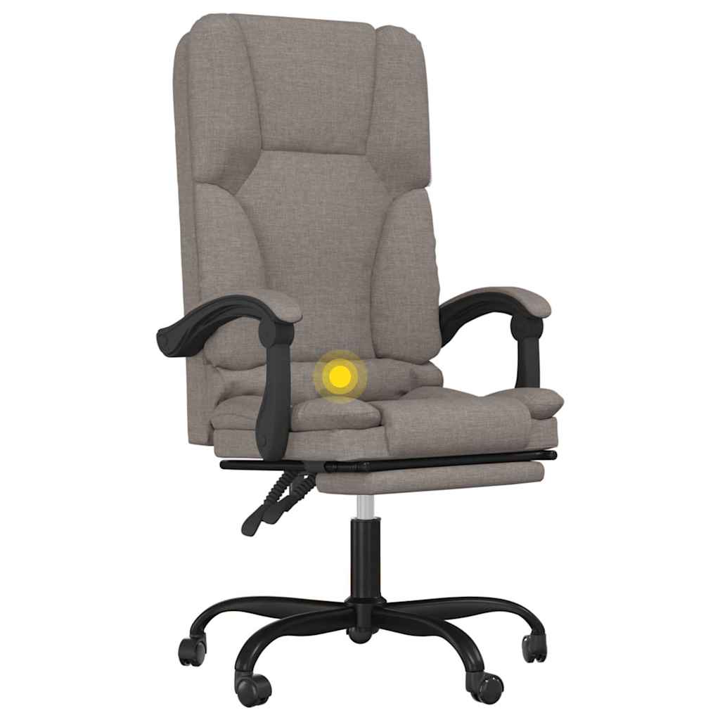 Kantoorstoel massage verstelbaar stof taupe is nu te koop bij PeponiXL, paradijselijk wonen!