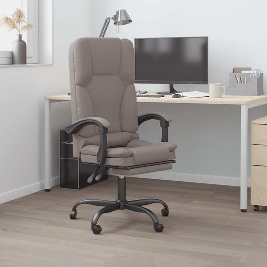 Kantoorstoel massage verstelbaar stof taupe is nu te koop bij PeponiXL, paradijselijk wonen!