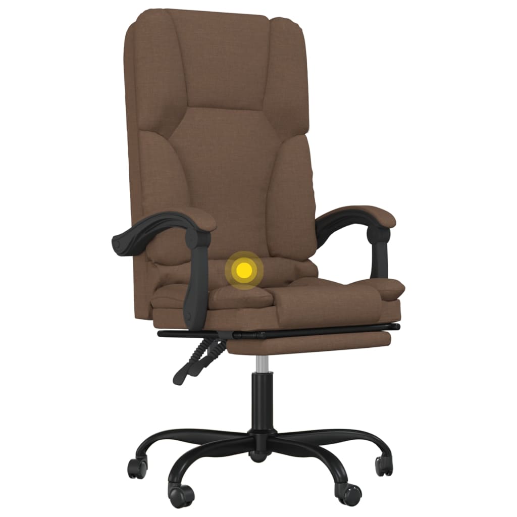 Kantoorstoel massage verstelbaar stof bruin is nu te koop bij PeponiXL, paradijselijk wonen!
