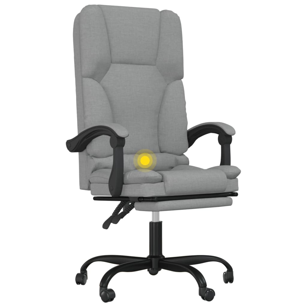 Kantoorstoel massage verstelbaar stof lichtgrijs is nu te koop bij PeponiXL, paradijselijk wonen!