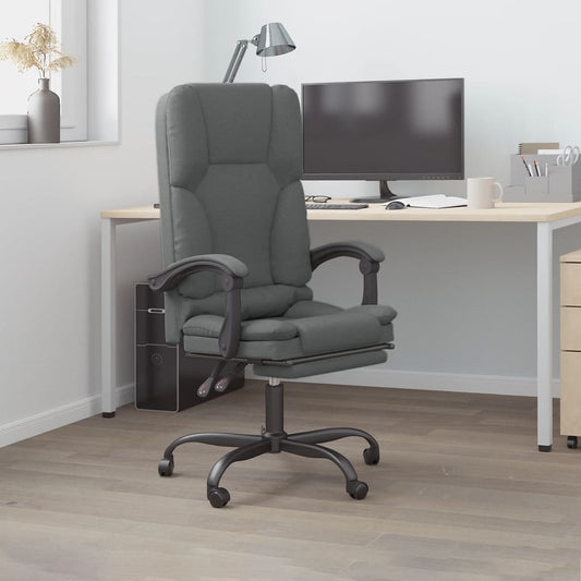 Kantoorstoel massage verstelbaar stof donkergrijs is nu te koop bij PeponiXL, paradijselijk wonen!