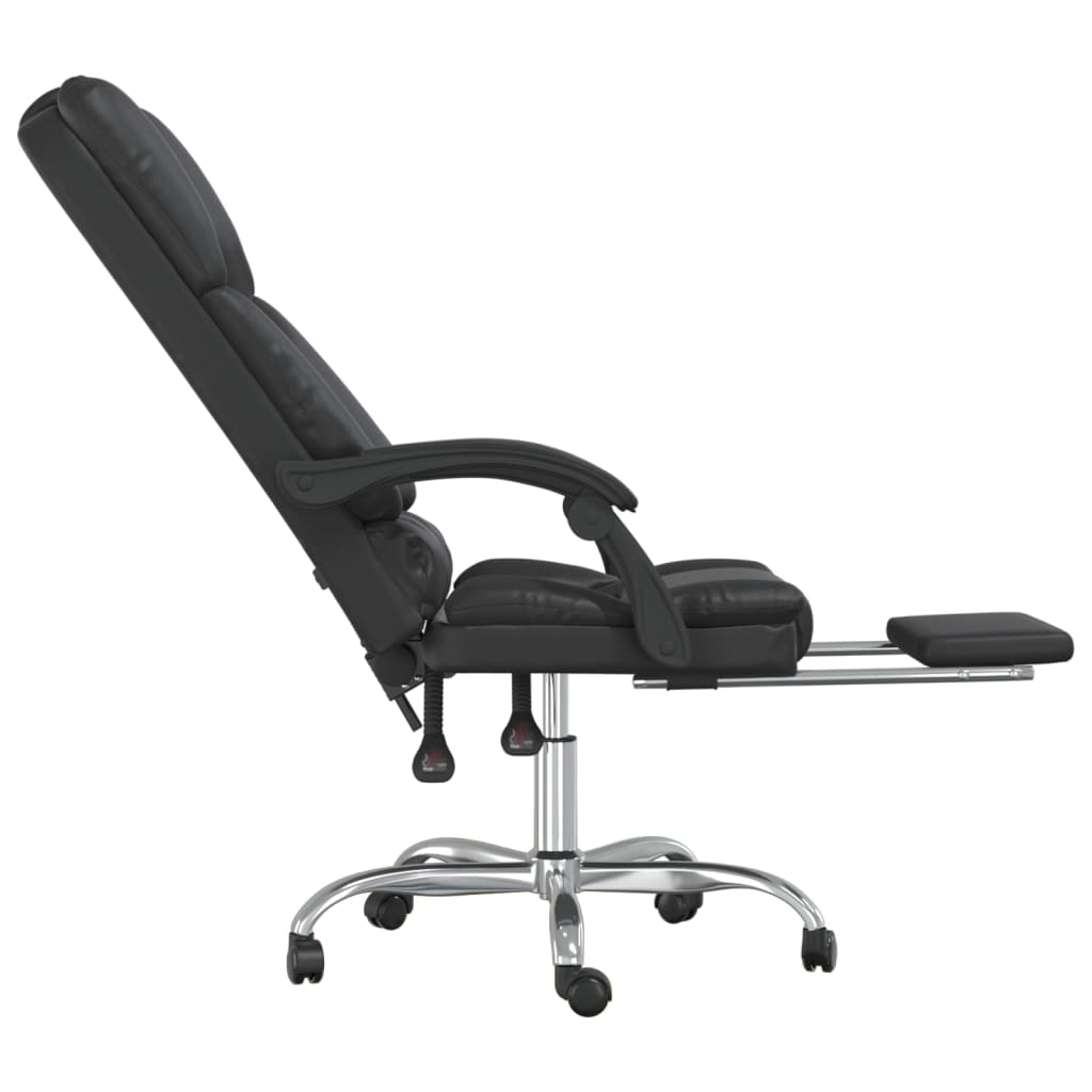 Kantoorstoel massage verstelbaar kunstleer zwart is nu te koop bij PeponiXL, paradijselijk wonen!