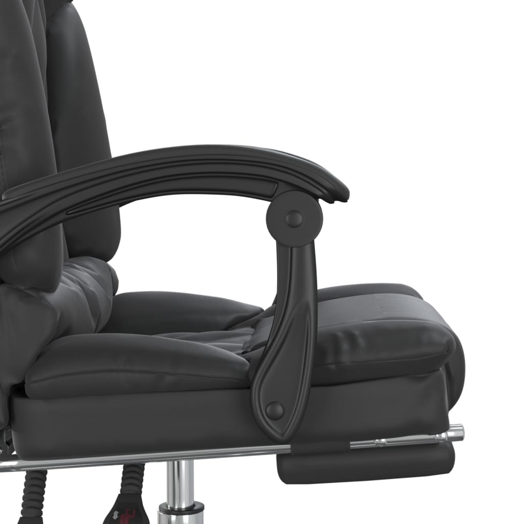 Kantoorstoel massage verstelbaar kunstleer zwart is nu te koop bij PeponiXL, paradijselijk wonen!