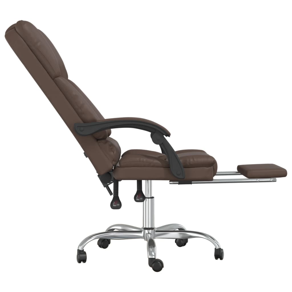 Kantoorstoel massage verstelbaar kunstleer bruin is nu te koop bij PeponiXL, paradijselijk wonen!