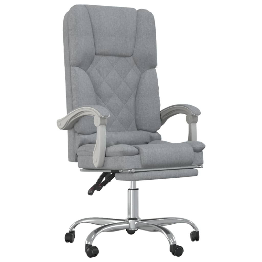 Kantoorstoel massage verstelbaar stof lichtgrijs is nu te koop bij PeponiXL, paradijselijk wonen!