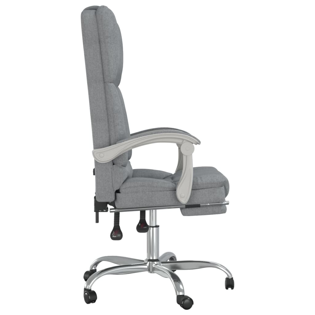 Kantoorstoel massage verstelbaar stof lichtgrijs is nu te koop bij PeponiXL, paradijselijk wonen!