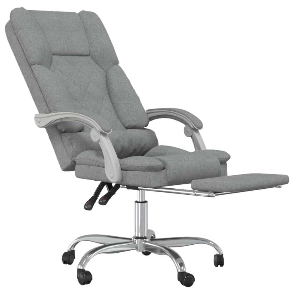 Kantoorstoel massage verstelbaar stof lichtgrijs is nu te koop bij PeponiXL, paradijselijk wonen!