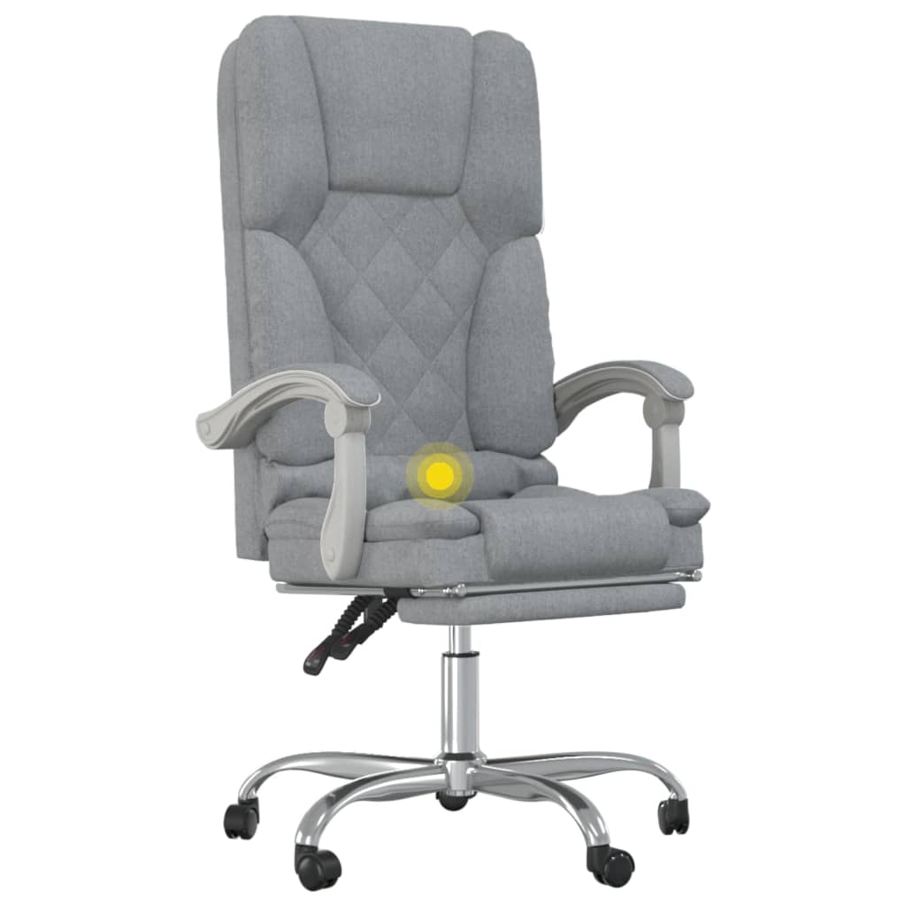 Kantoorstoel massage verstelbaar stof lichtgrijs is nu te koop bij PeponiXL, paradijselijk wonen!