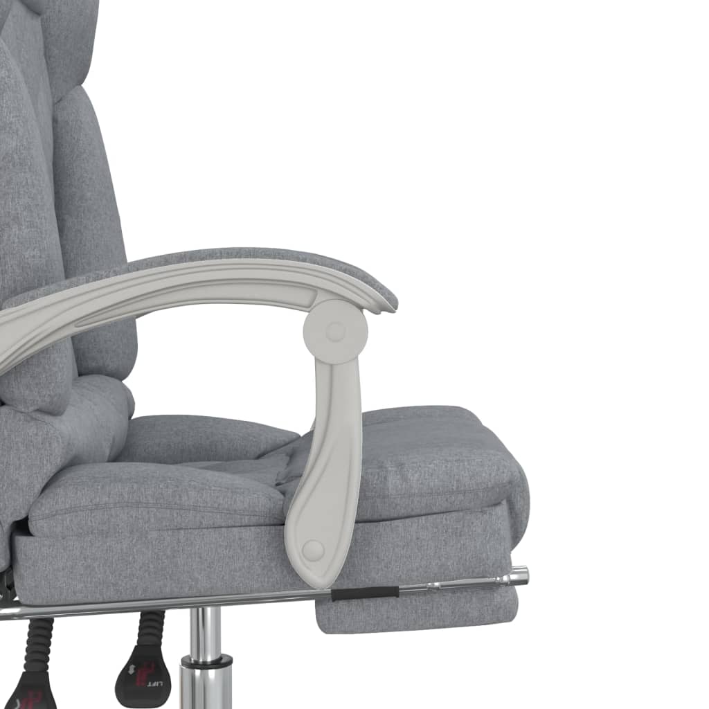 Kantoorstoel massage verstelbaar stof lichtgrijs is nu te koop bij PeponiXL, paradijselijk wonen!