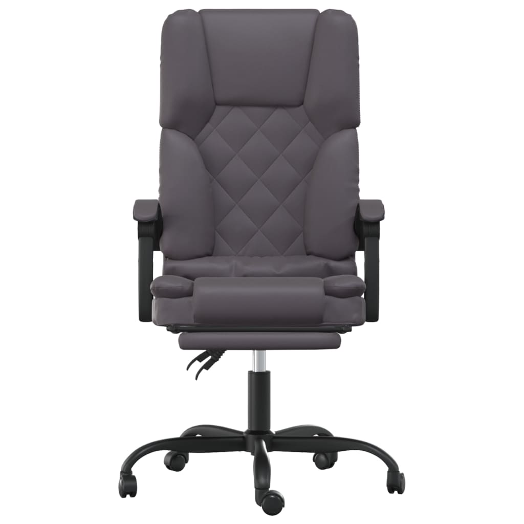 Kantoorstoel massage verstelbaar kunstleer grijs is nu te koop bij PeponiXL, paradijselijk wonen!
