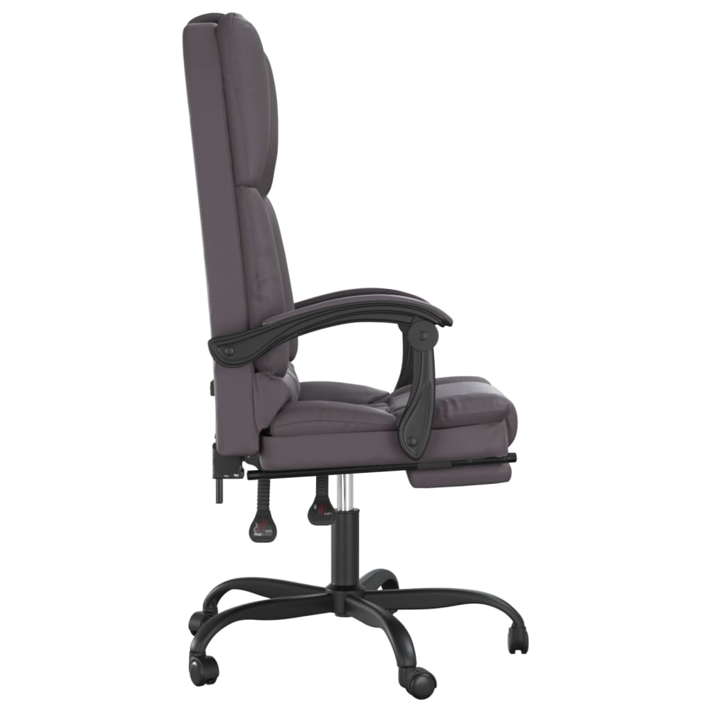 Kantoorstoel massage verstelbaar kunstleer grijs is nu te koop bij PeponiXL, paradijselijk wonen!