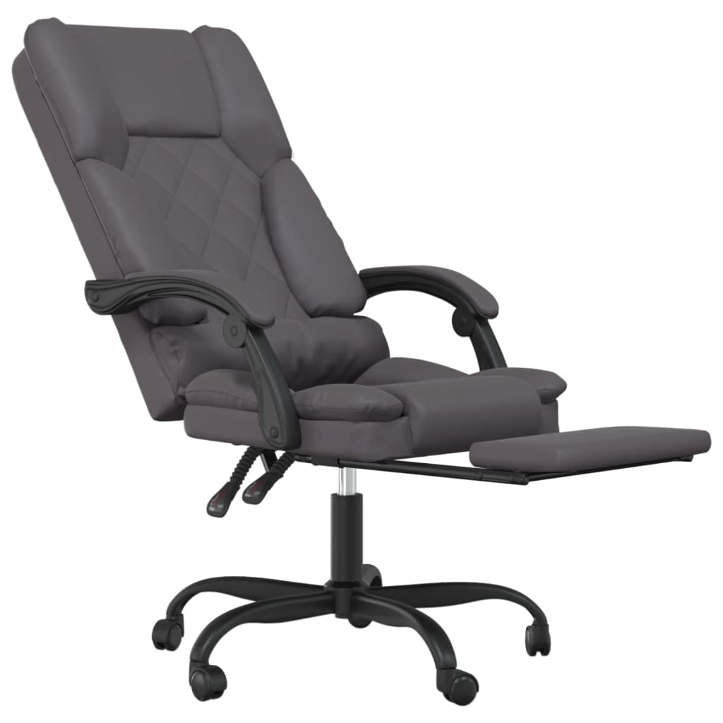 Kantoorstoel massage verstelbaar kunstleer grijs is nu te koop bij PeponiXL, paradijselijk wonen!