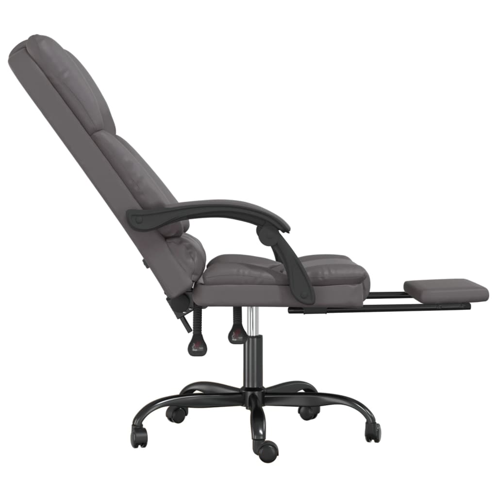 Kantoorstoel massage verstelbaar kunstleer grijs is nu te koop bij PeponiXL, paradijselijk wonen!