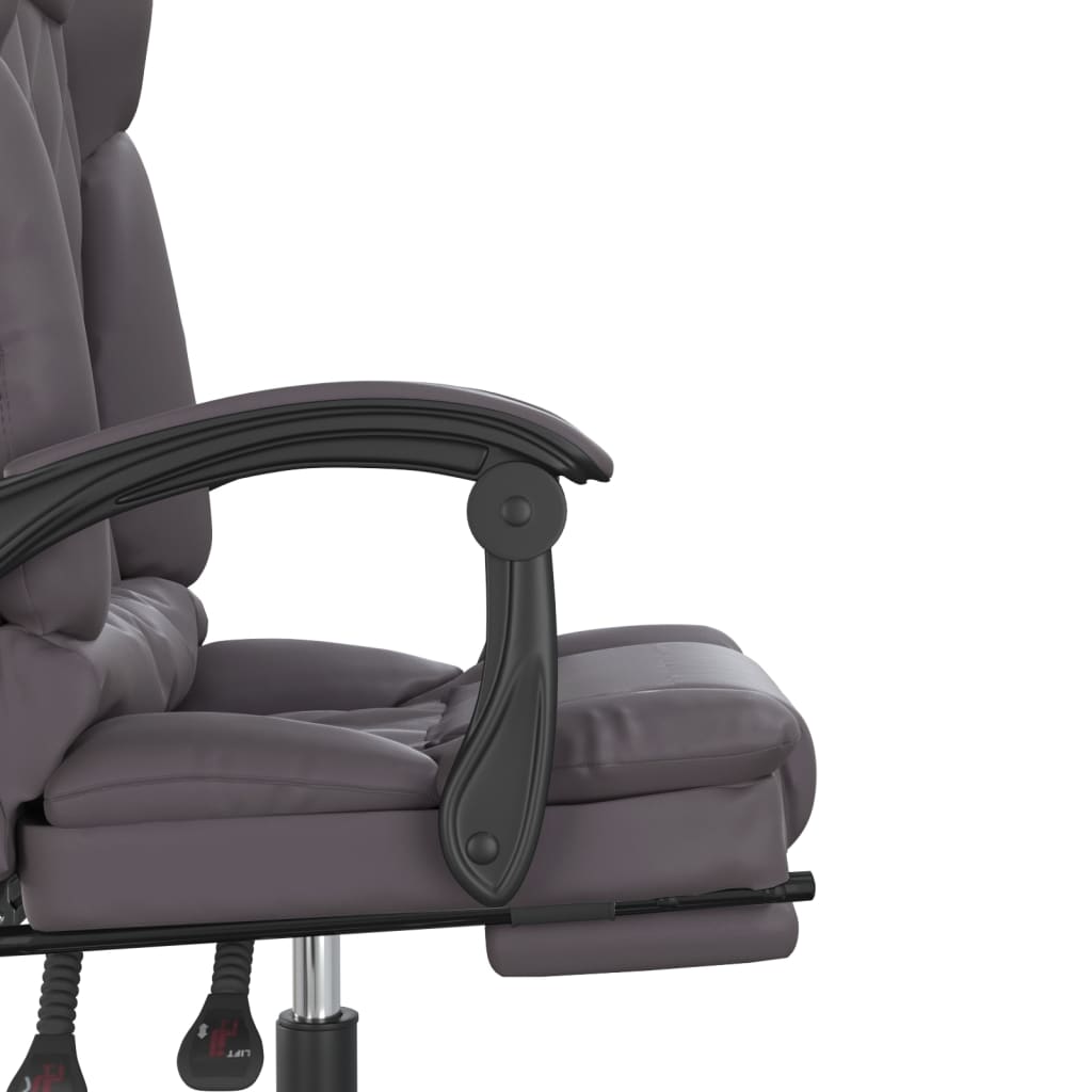 Kantoorstoel massage verstelbaar kunstleer grijs is nu te koop bij PeponiXL, paradijselijk wonen!