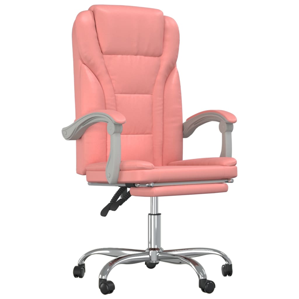Kantoorstoel verstelbaar kunstleer roze is nu te koop bij PeponiXL, paradijselijk wonen!