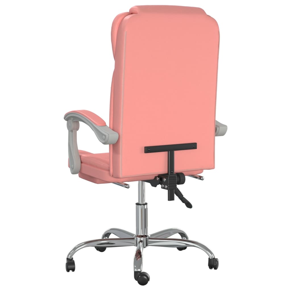 Kantoorstoel verstelbaar kunstleer roze is nu te koop bij PeponiXL, paradijselijk wonen!