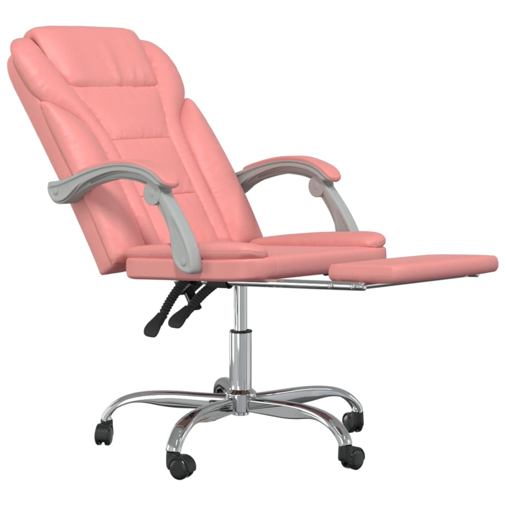Kantoorstoel verstelbaar kunstleer roze is nu te koop bij PeponiXL, paradijselijk wonen!