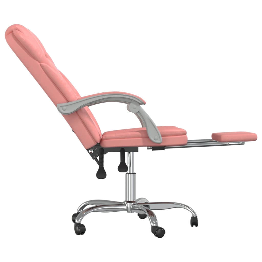 Kantoorstoel verstelbaar kunstleer roze is nu te koop bij PeponiXL, paradijselijk wonen!